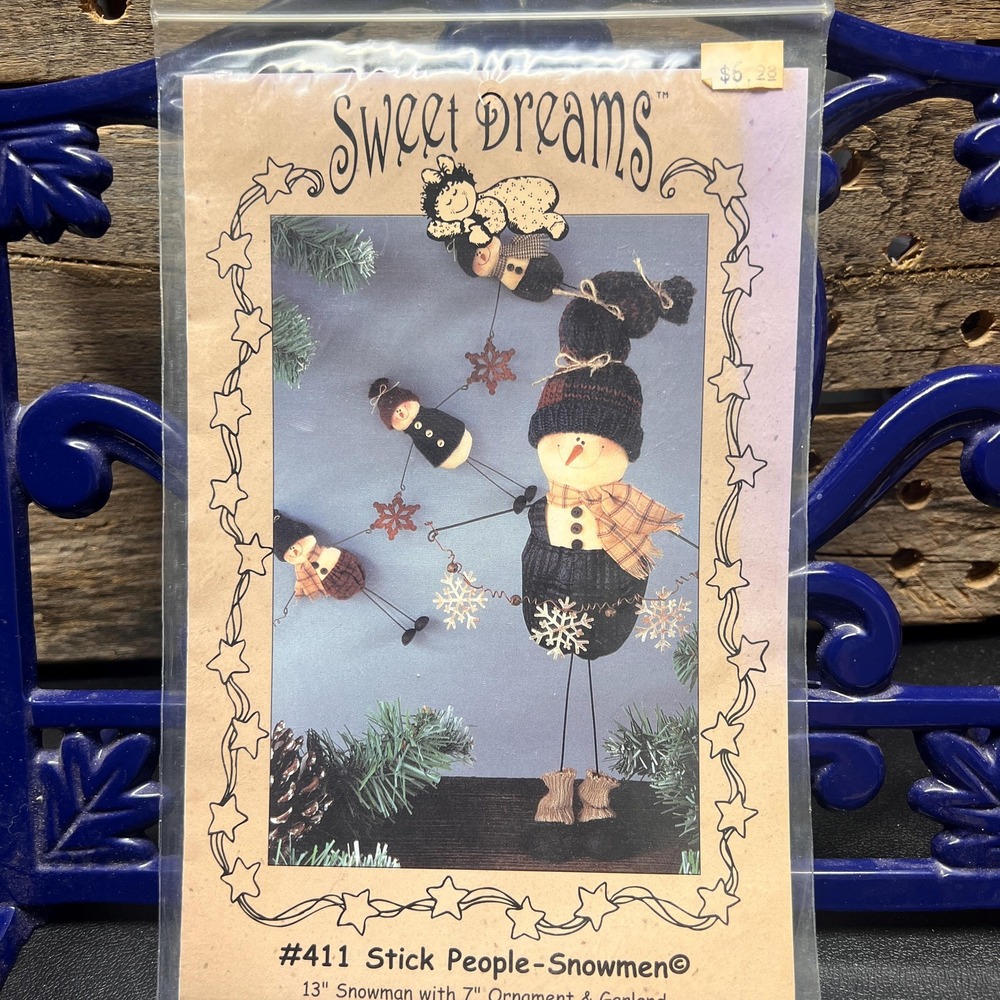 Stick People-Snowmen Pattern, Ornament and Garland, by Sweet Dreams 2002‎